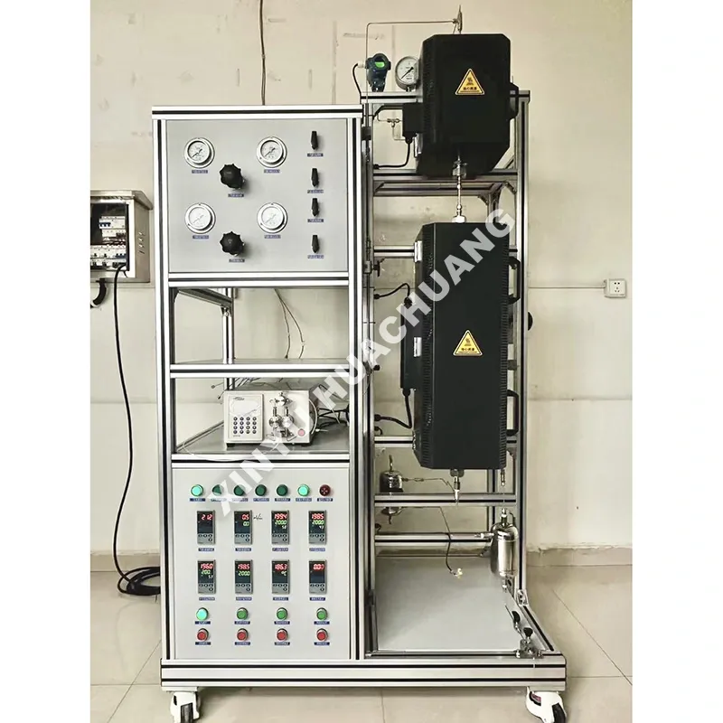 Единица за евалуација на флуидизиран кревет со PLC